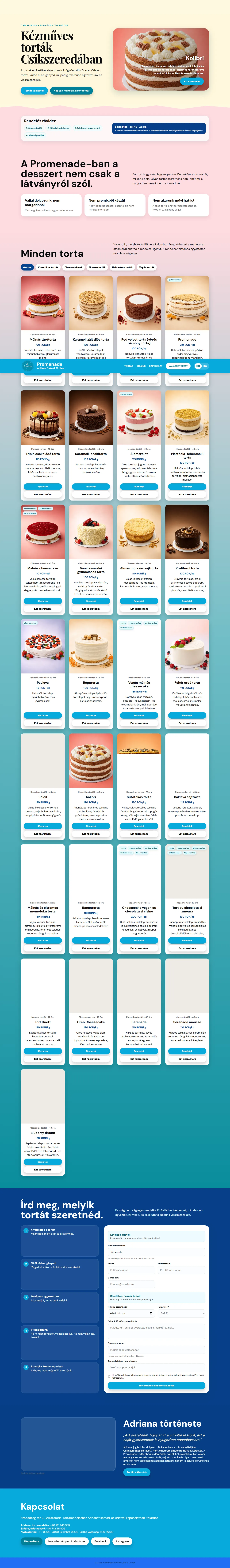 Promenade — Prémium termékbemutatás és rendelési út
